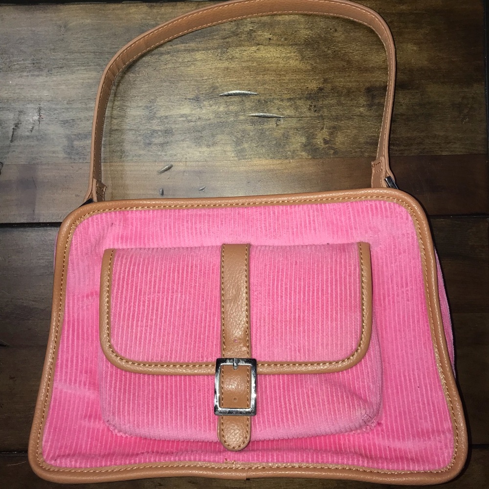 Pink Corduroy Purse